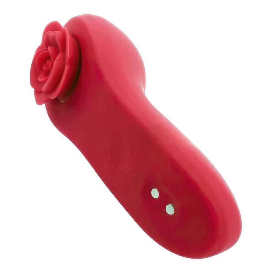 Красный вибратор в трусики Funtown Caleo с магнитным держателем-розой 6