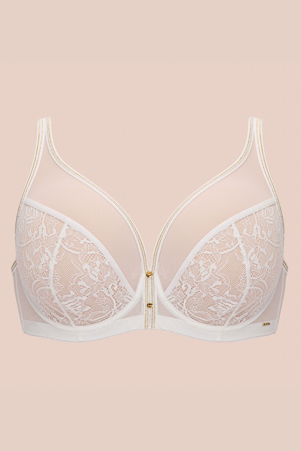 Белый бюстгальтер-бралетт Chiara Gold 6