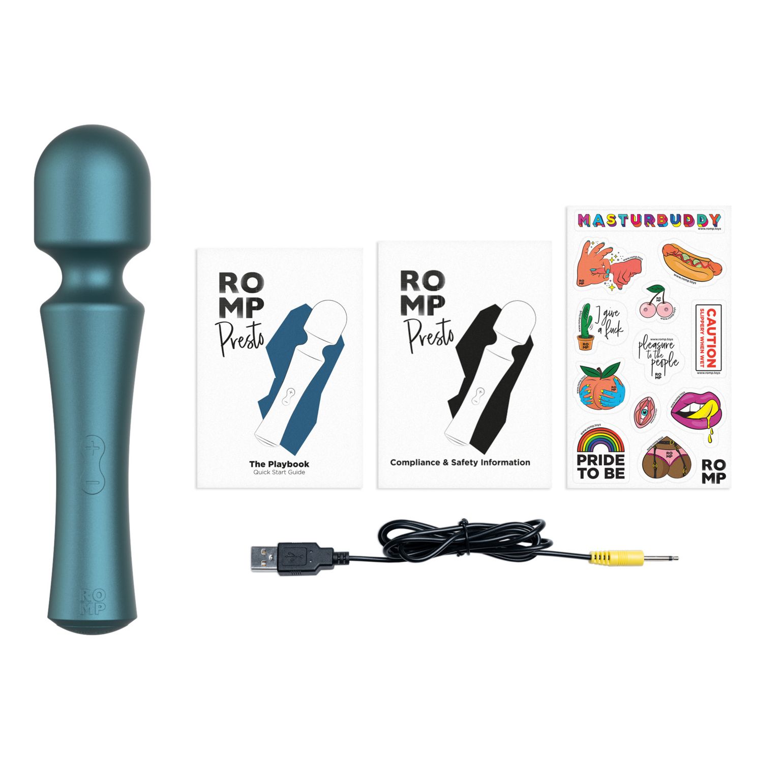 Зеленый wand-вибратор Romp Presto - 20 см. 4