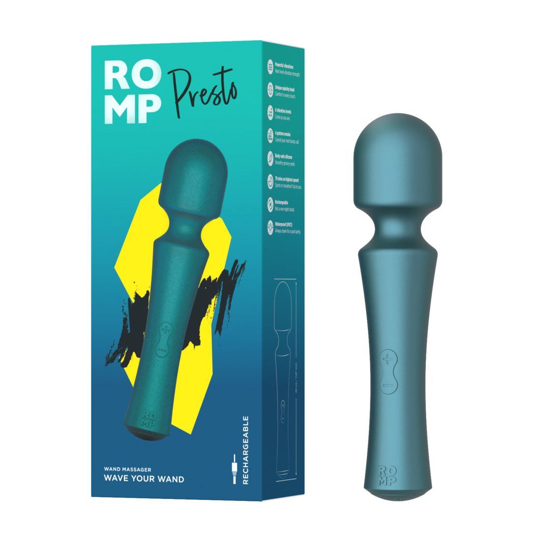 Зеленый wand-вибратор Romp Presto - 20 см. 5