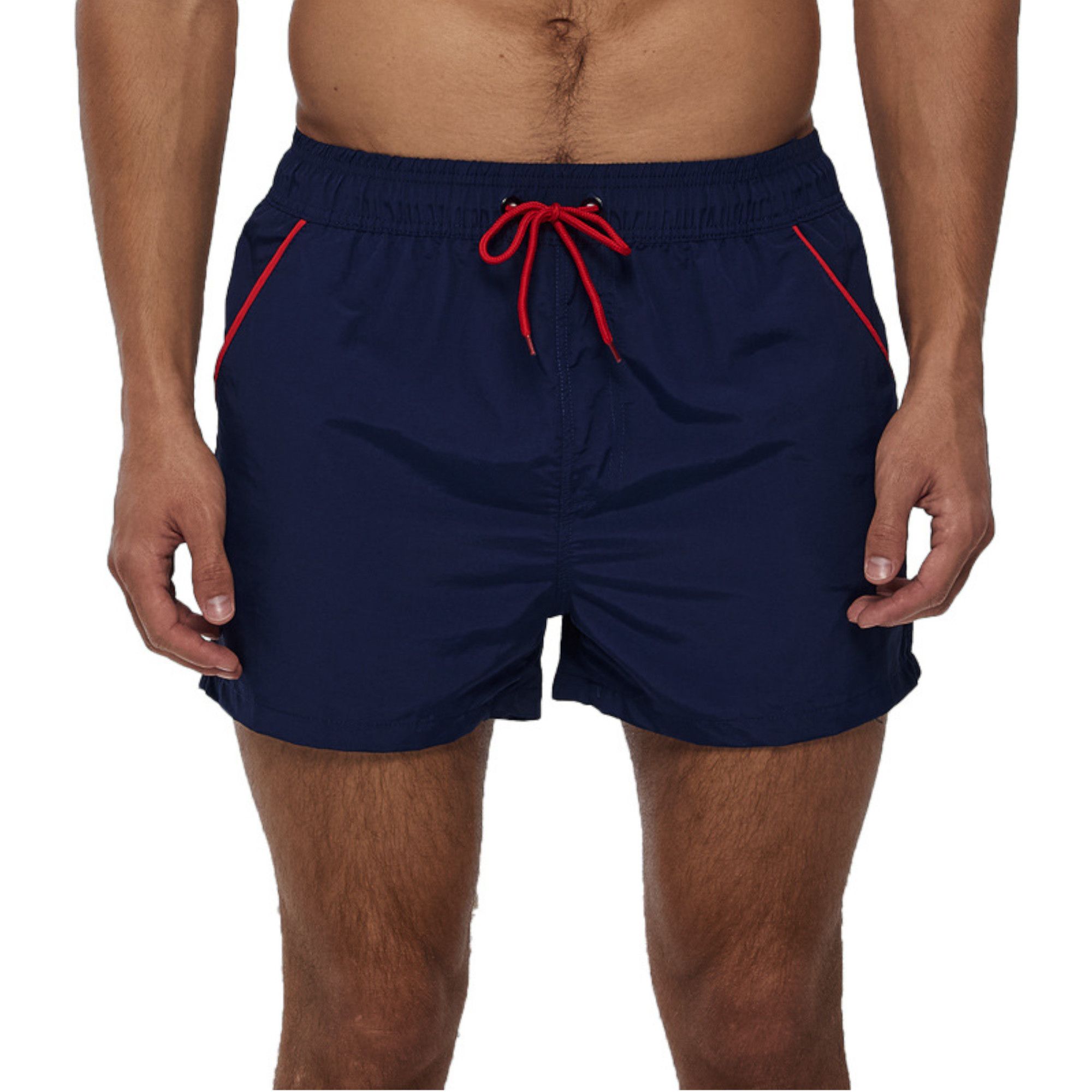 Темно-синие пляжные мужские шорты 1