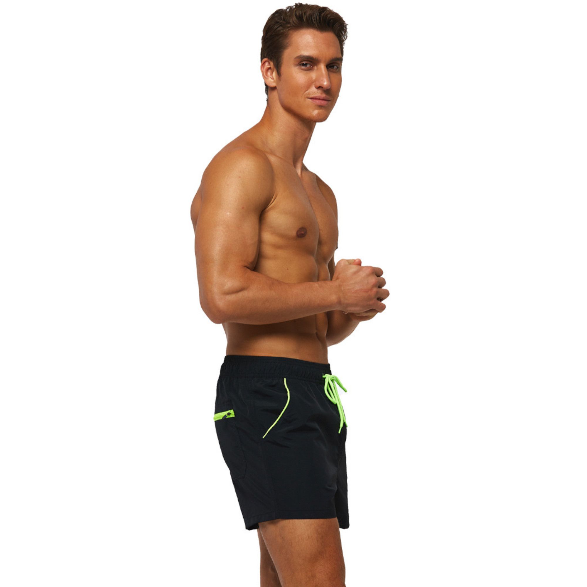 Черные пляжные мужские шорты 2