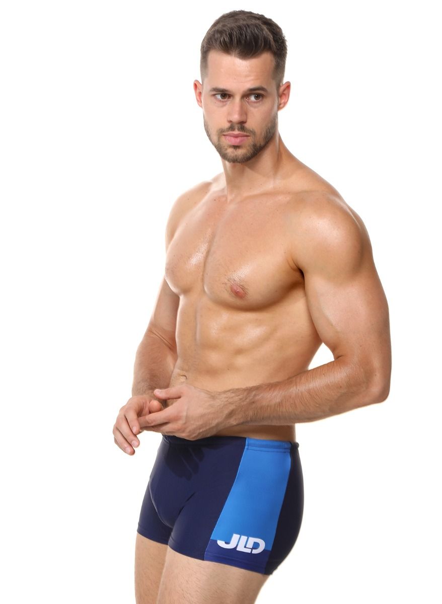 Мужские плавки-боксеры с контрастной брендированной вставкой 11