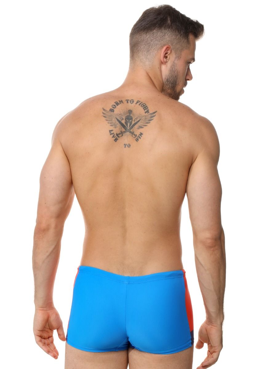 Мужские плавки-боксеры с контрастной брендированной вставкой 6