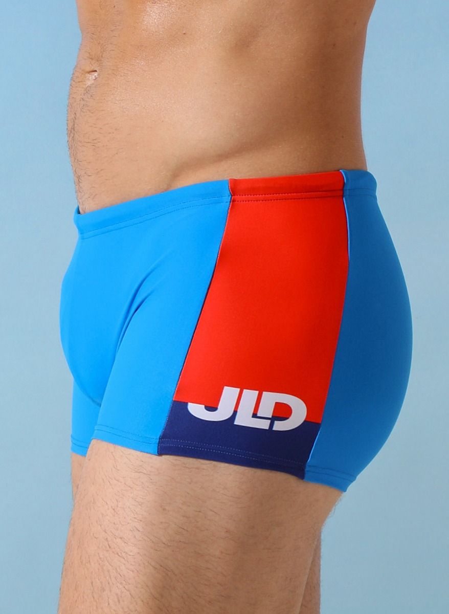 Мужские плавки-боксеры с контрастной брендированной вставкой 1