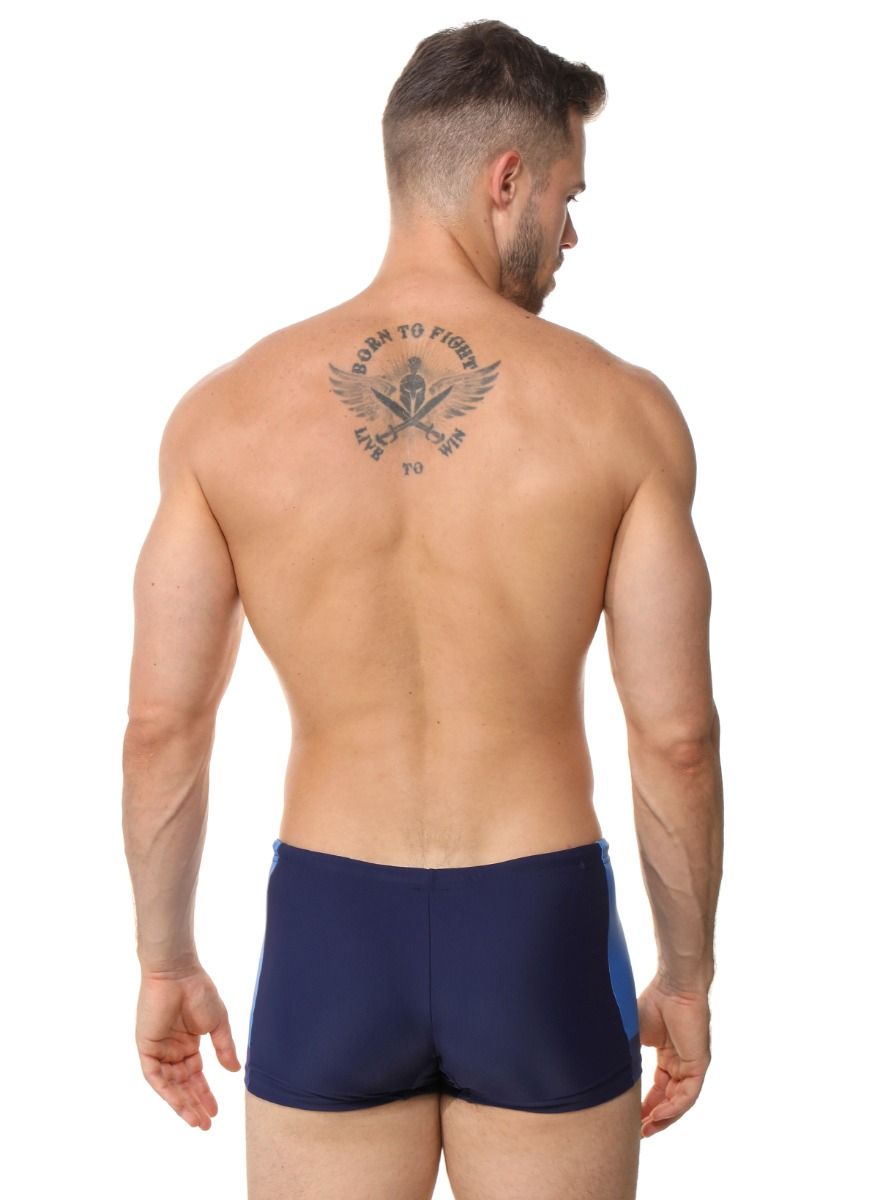 Мужские плавки-боксеры с контрастной брендированной вставкой 12