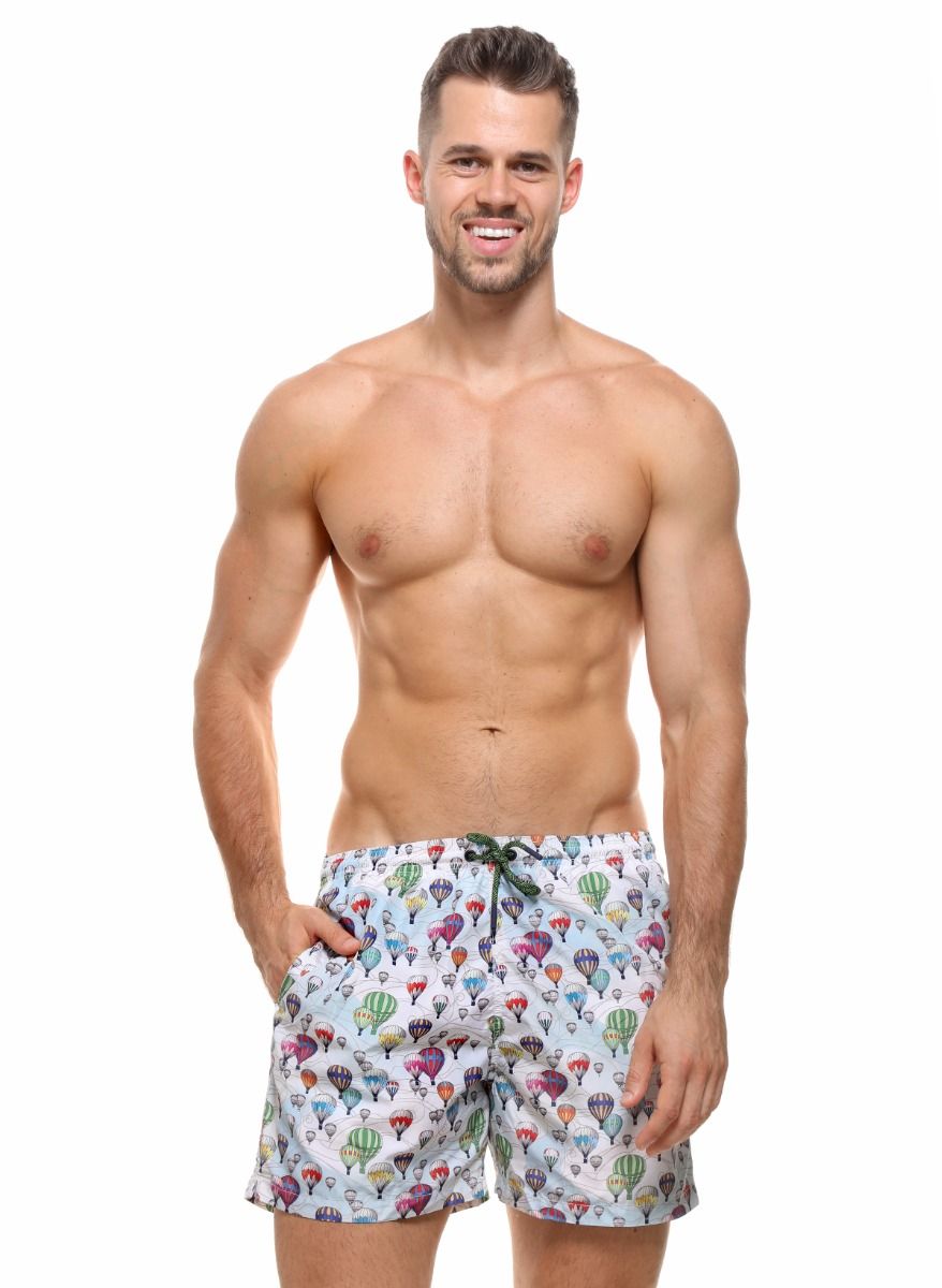 Мужские пляжные шорты с принтом в виде воздушных шаров 5