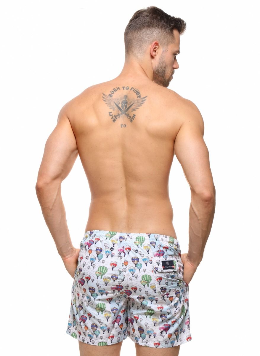 Мужские пляжные шорты с принтом в виде воздушных шаров 6