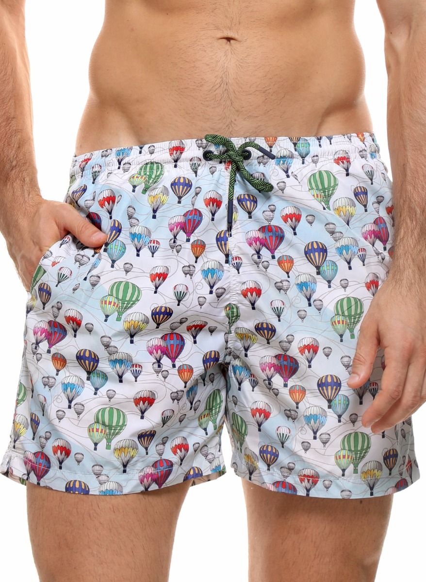 Мужские пляжные шорты с принтом в виде воздушных шаров 1