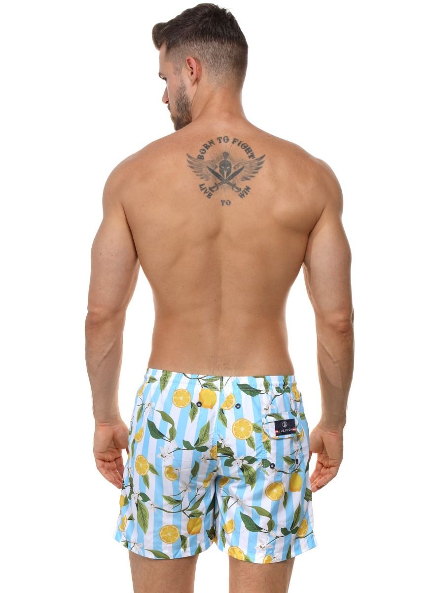 Мужские пляжные шорты с принтом в виде лимонов 3