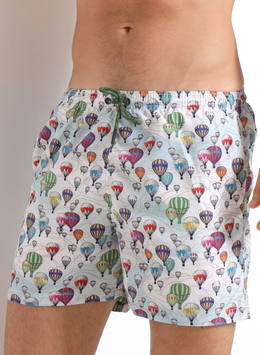 Мужские пляжные шорты с принтом в виде воздушных шаров 2