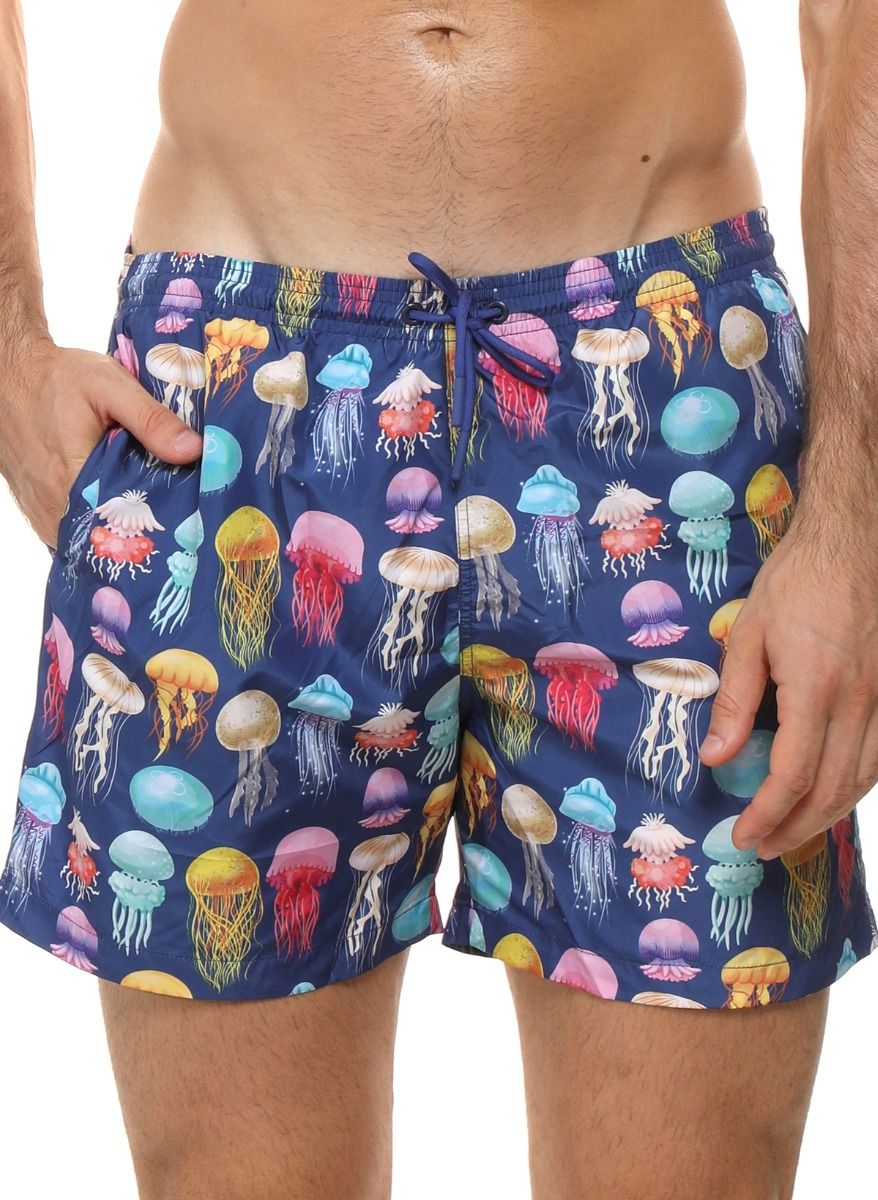 Мужские пляжные шорты с принтом в виде медуз 2