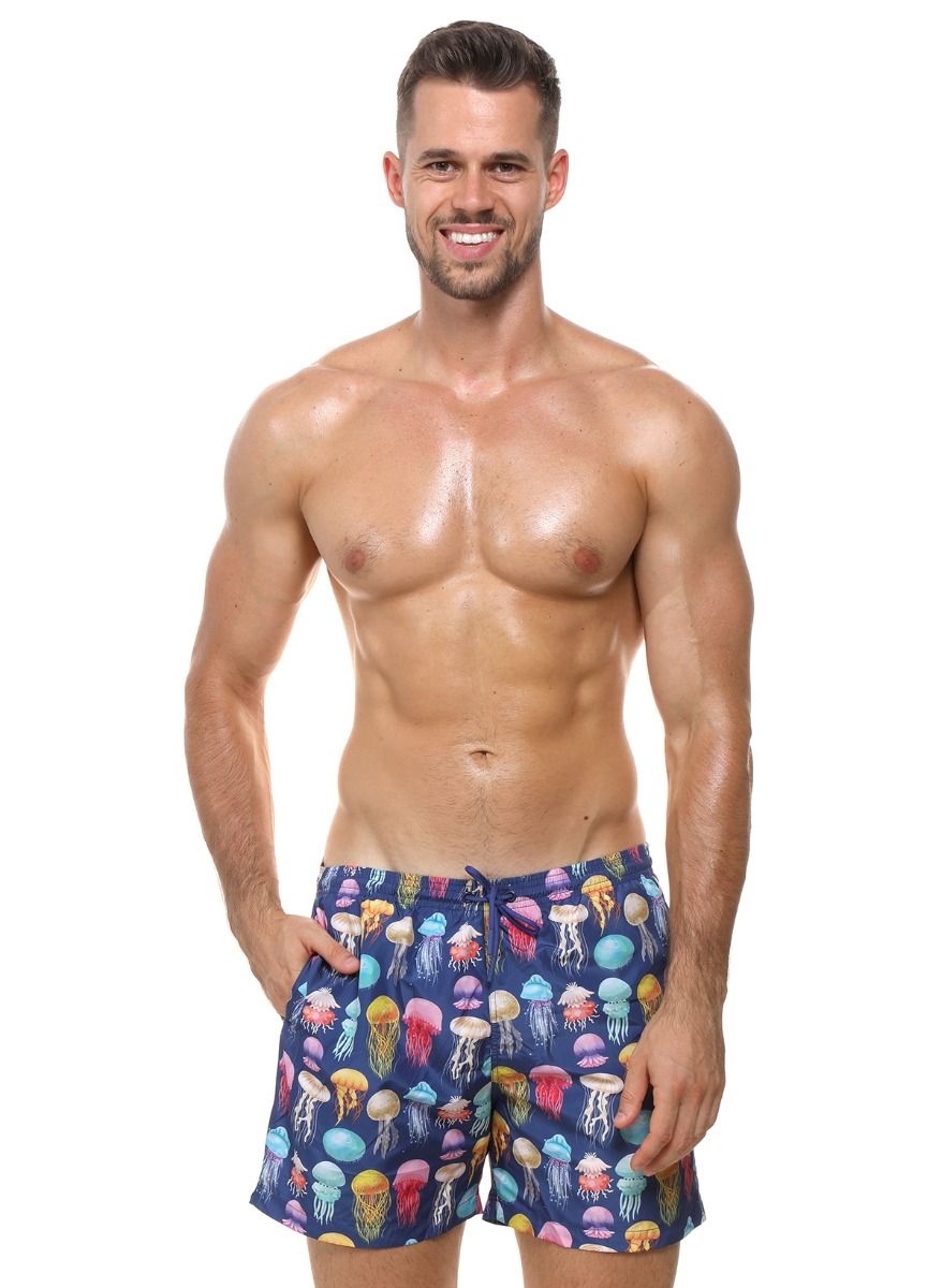 Мужские пляжные шорты с принтом в виде медуз 4