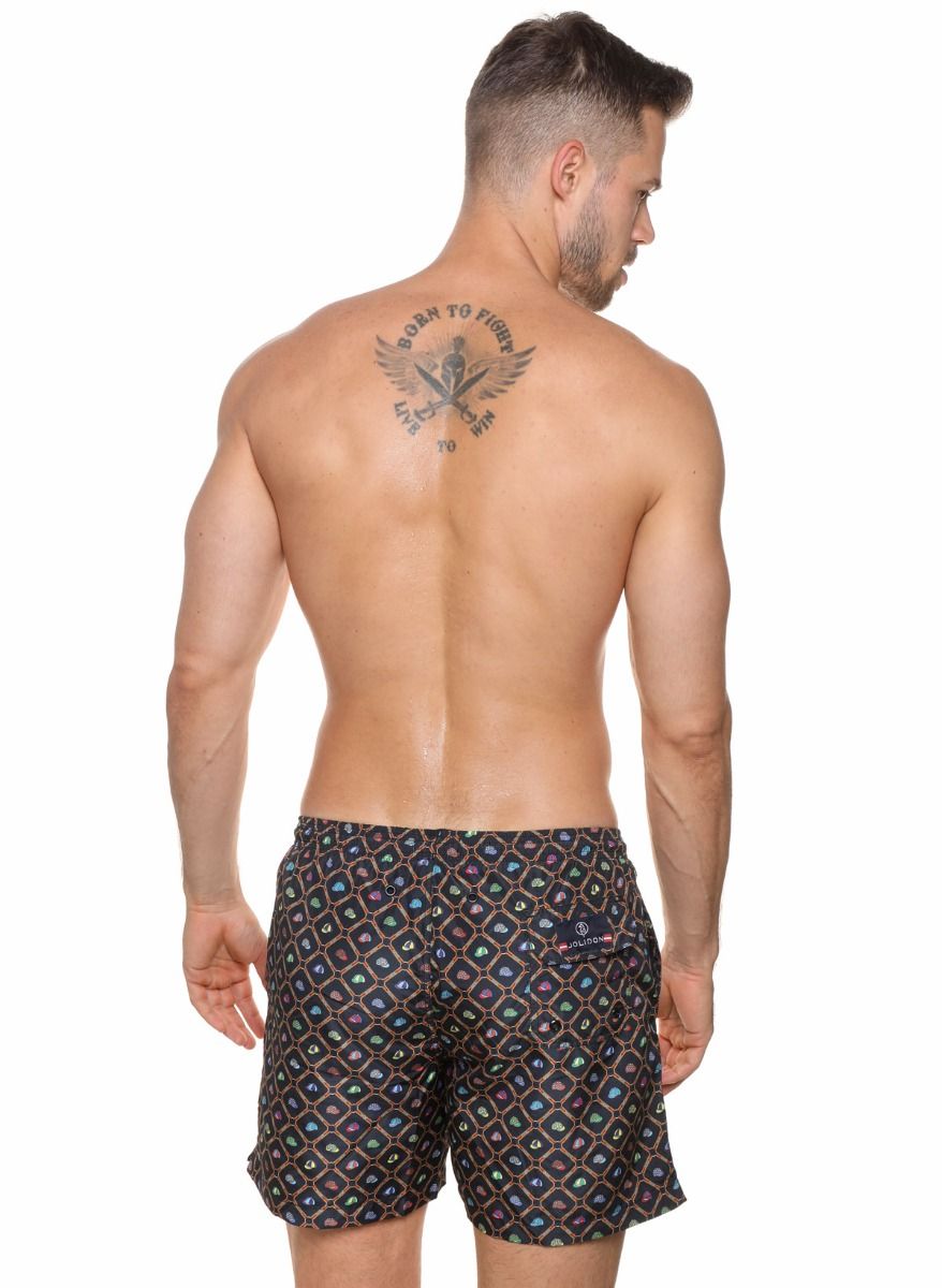 Мужские пляжные шорты с принтом в виде кепок 3