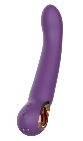 Фиолетовый силиконовый вибратор - 22,1 см. 1
