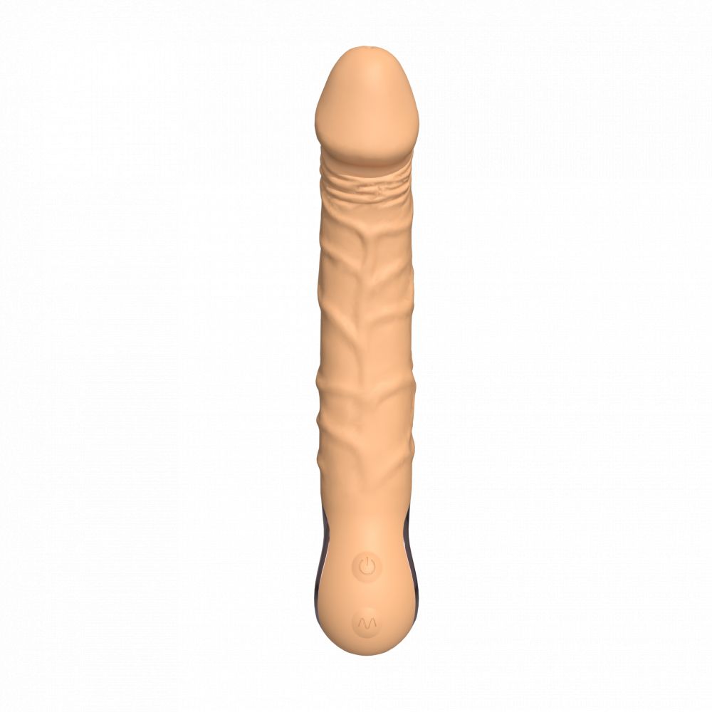 Телесный силиконовый вибратор-реалистик - 22 см. 2