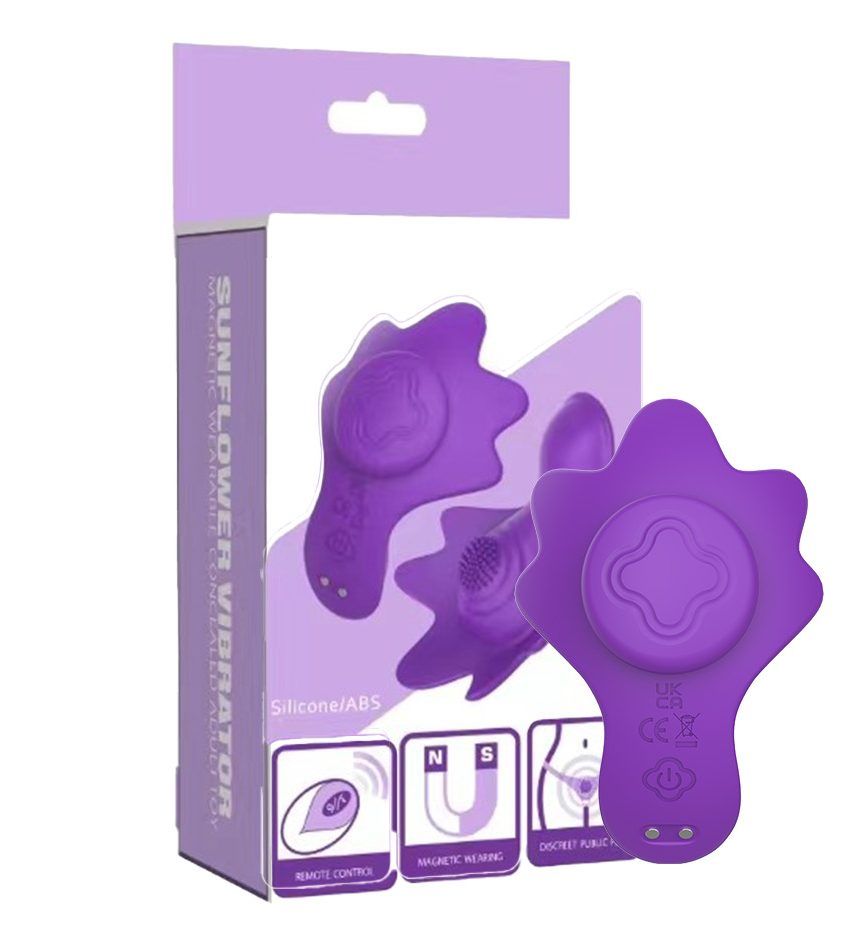 Фиолетовый вибратор в трусики с магнитным держателем 4