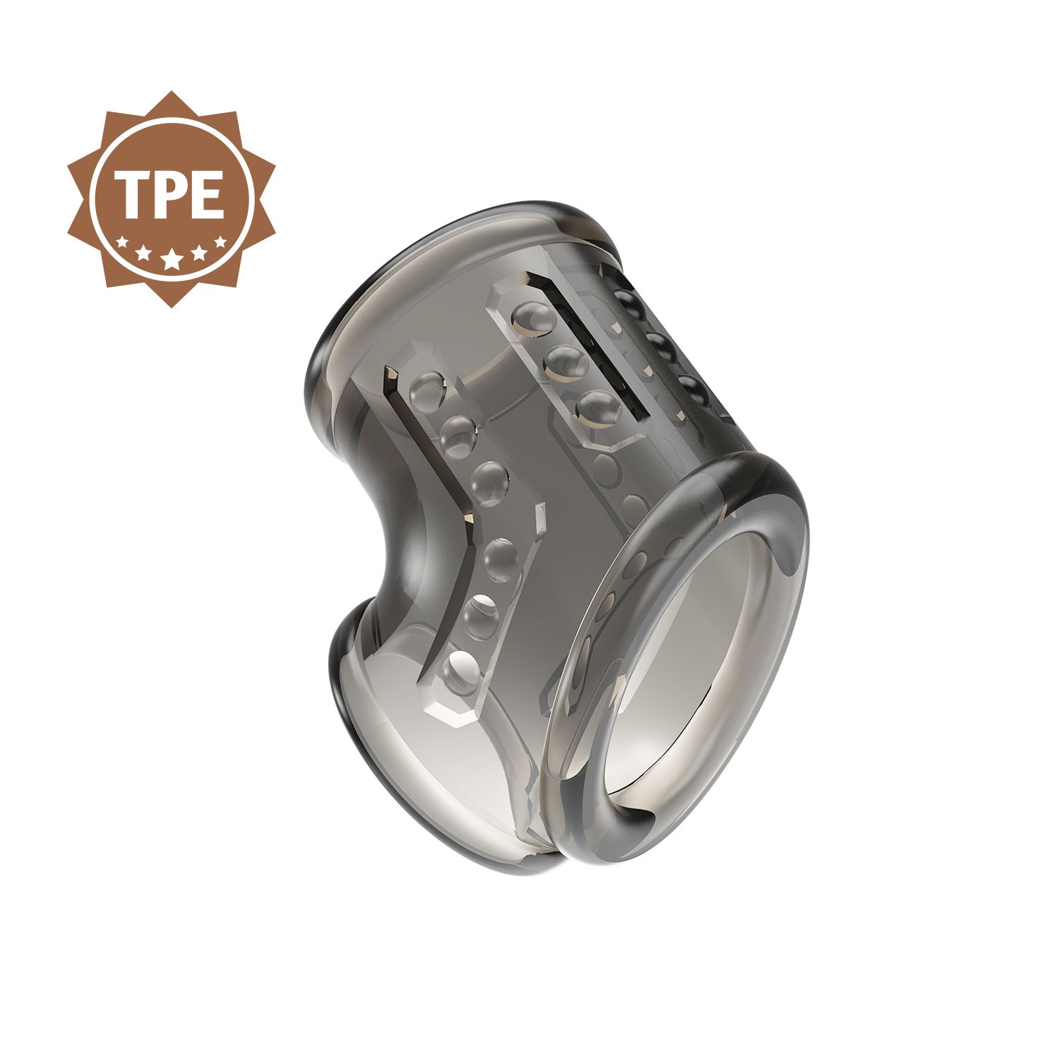 Дымчатая насадка на пенис и мошонку 3