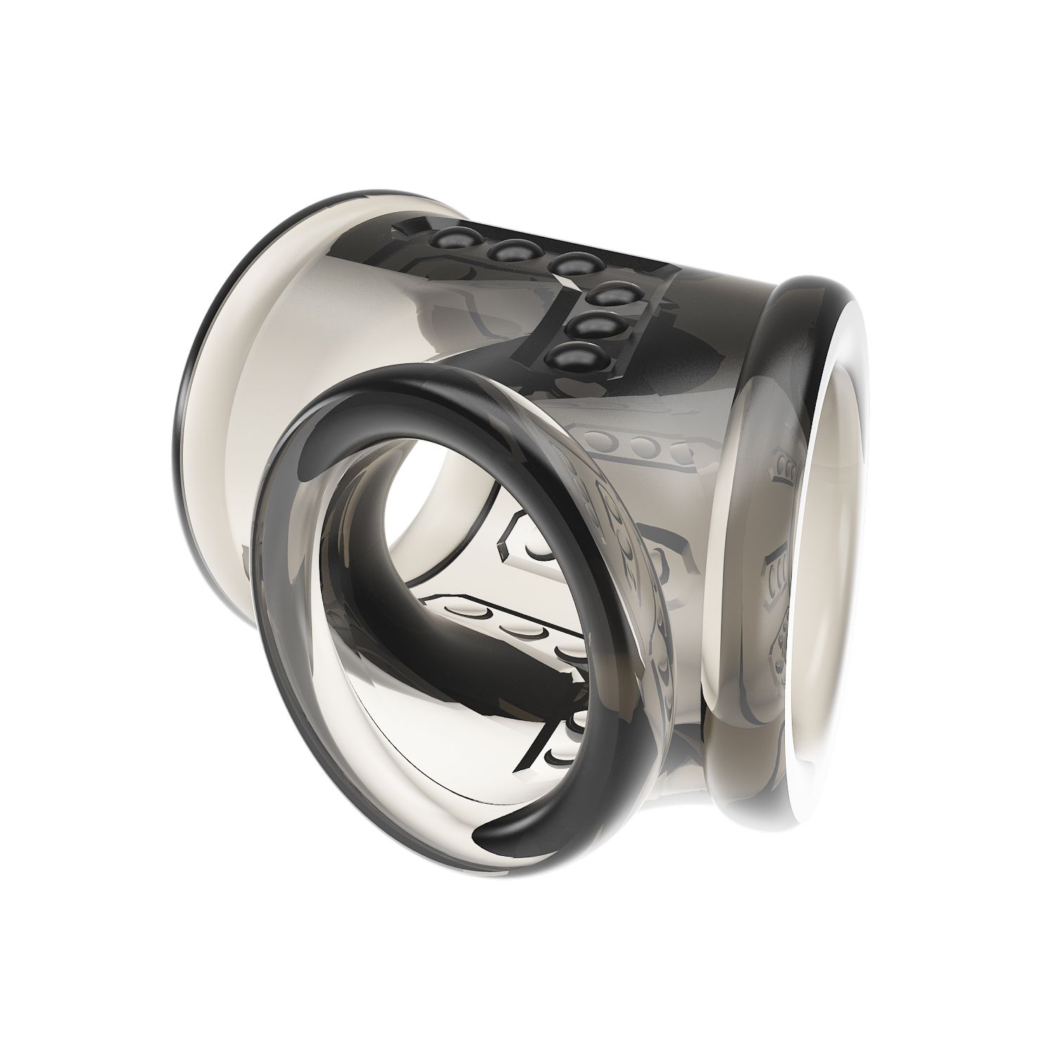 Дымчатая насадка на пенис и мошонку 5