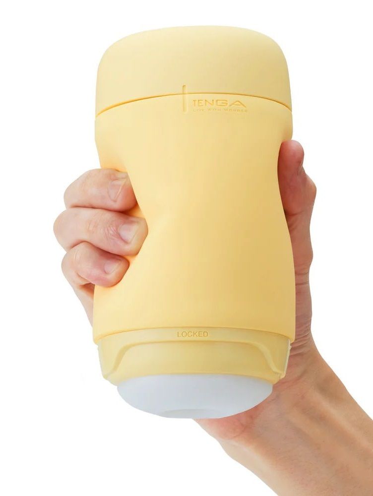 Желтый мастурбатор Tenga Puffy 4