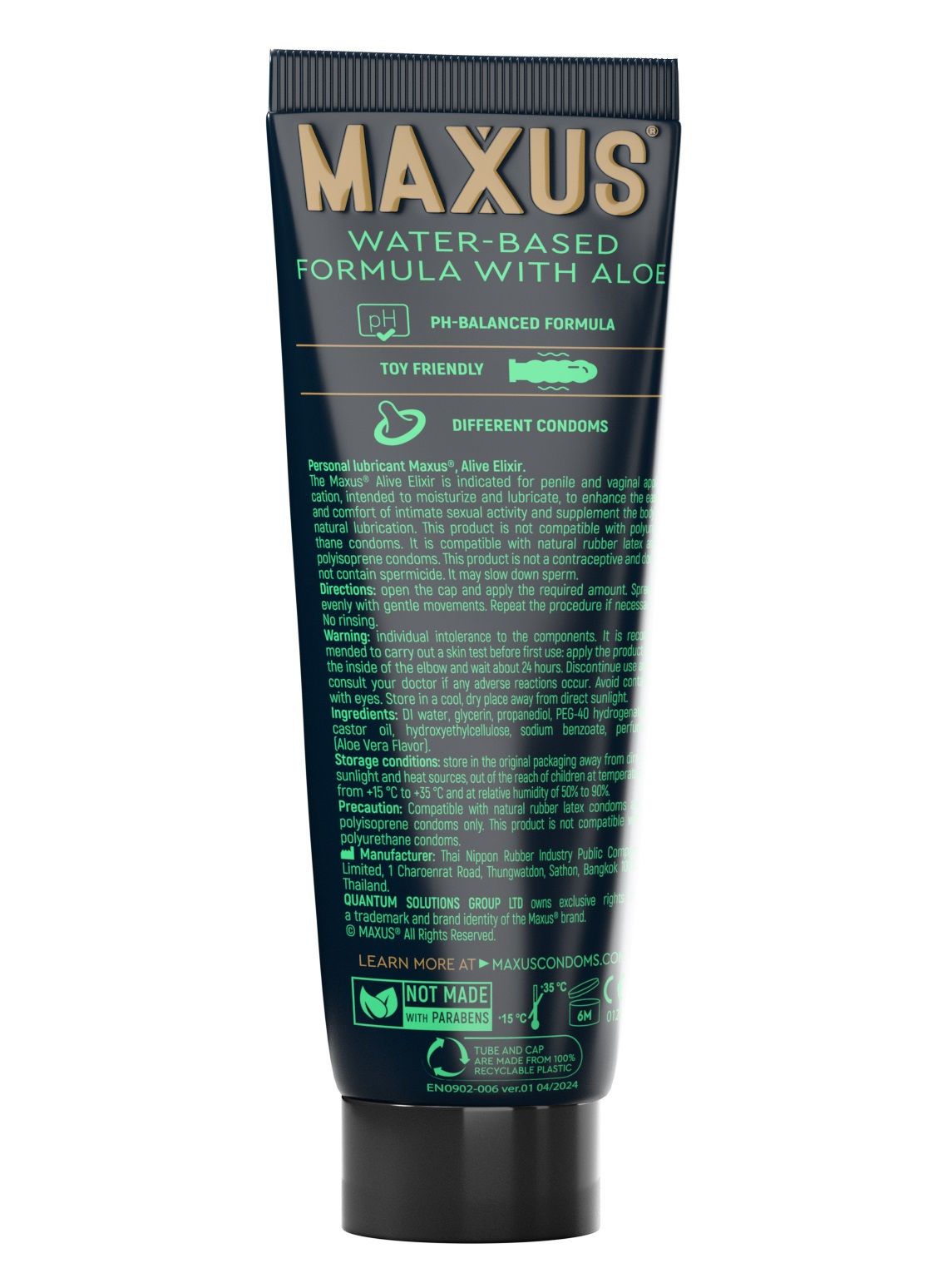 Интимный гель на водной основе MAXUS Alive Elixir - 75 мл. 2