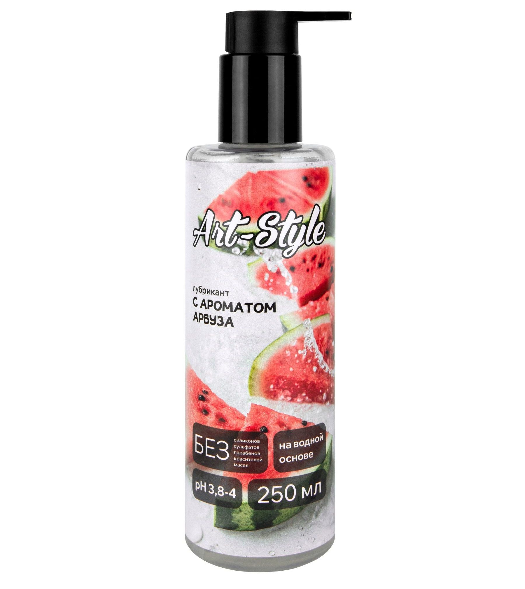 Лубрикант на водной основе Art-Style с ароматом арбуза - 250 мл. 1