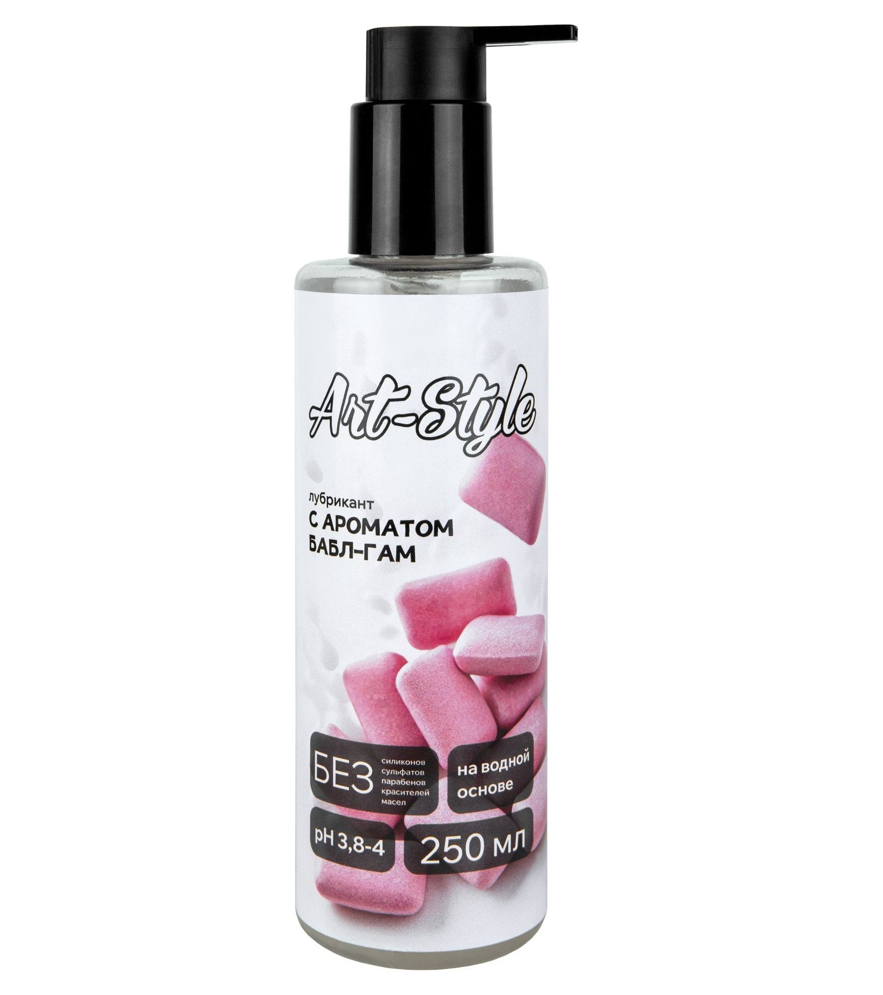 Лубрикант на водной основе Art-Style с ароматом бабл-гам - 250 мл. 1