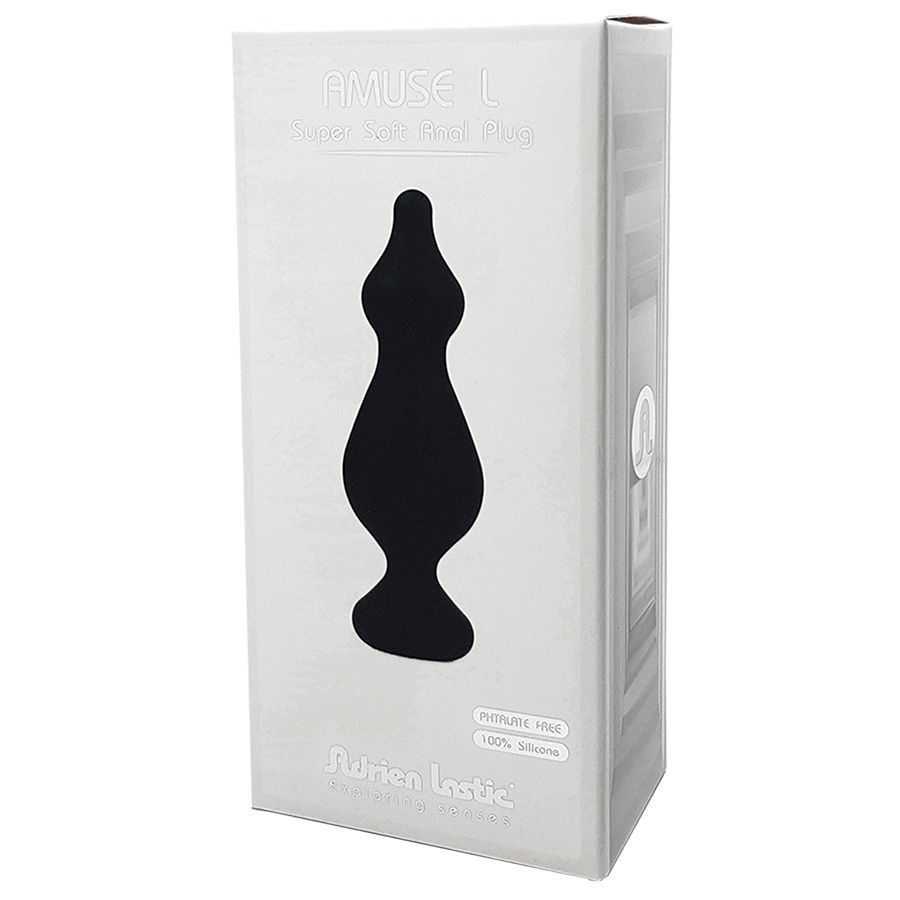 Черная анальная втулка Amuse L - 13,8 см. 2