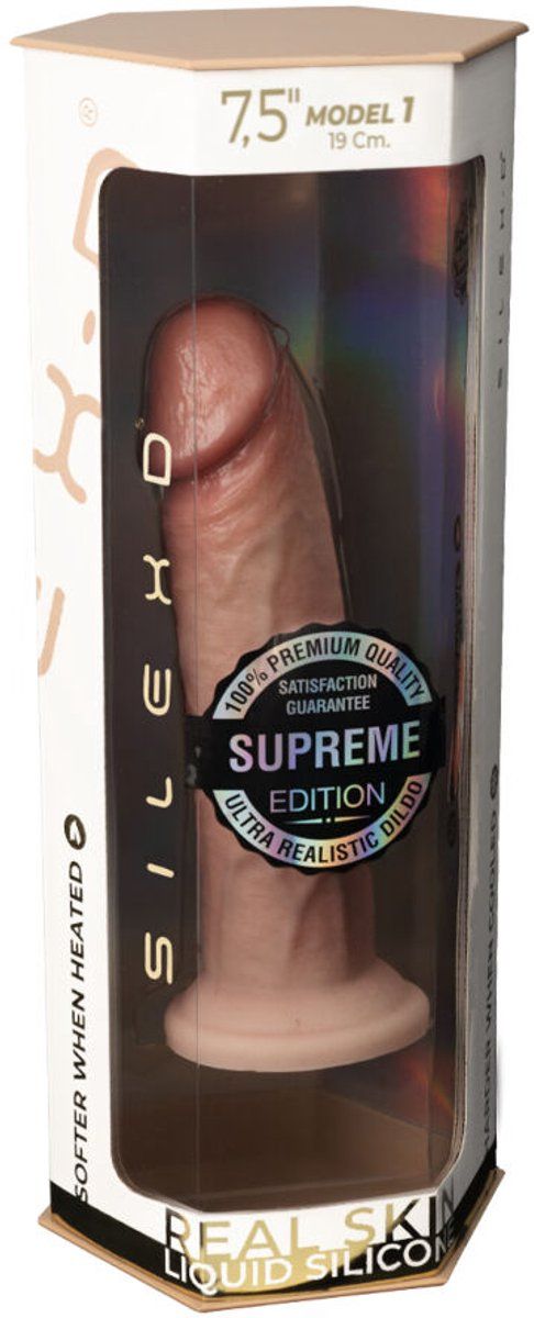 Телесный фаллоимитатор SILEXD Model 1 Premium Real Skin - 19 см. 2