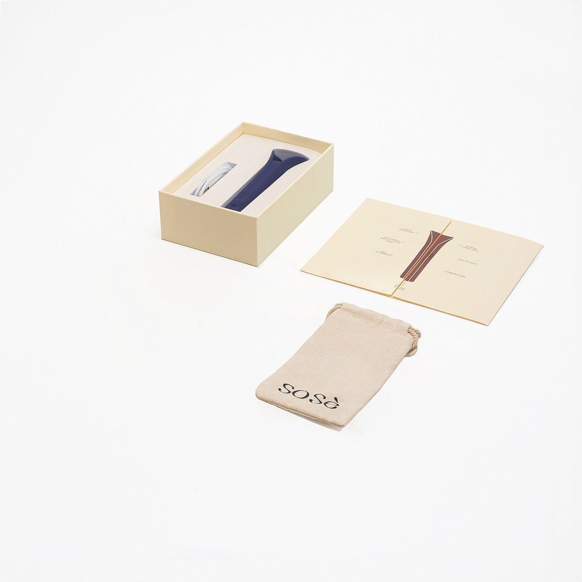 Синий мини-вибромассажёр Caress 7