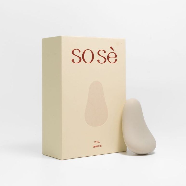 Серый вибромассажёр Opal 1