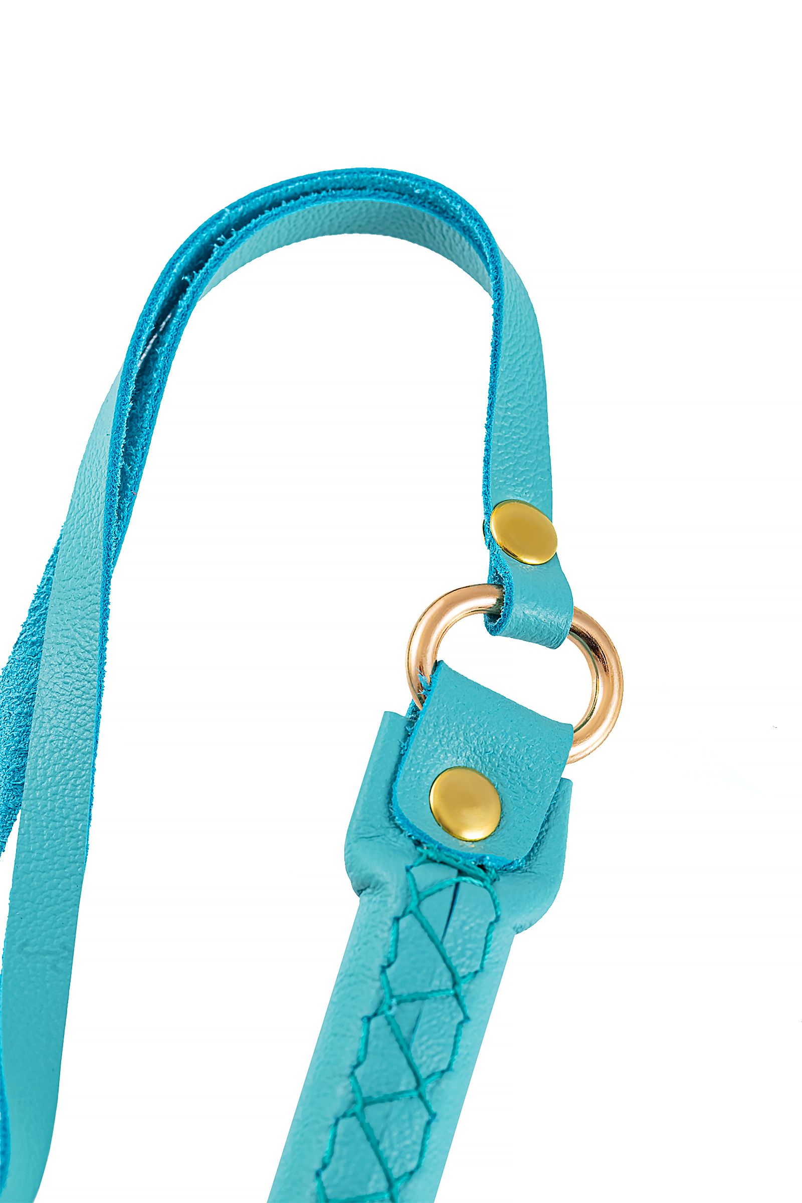 Голубая кожаная плеть - 50 см. 3