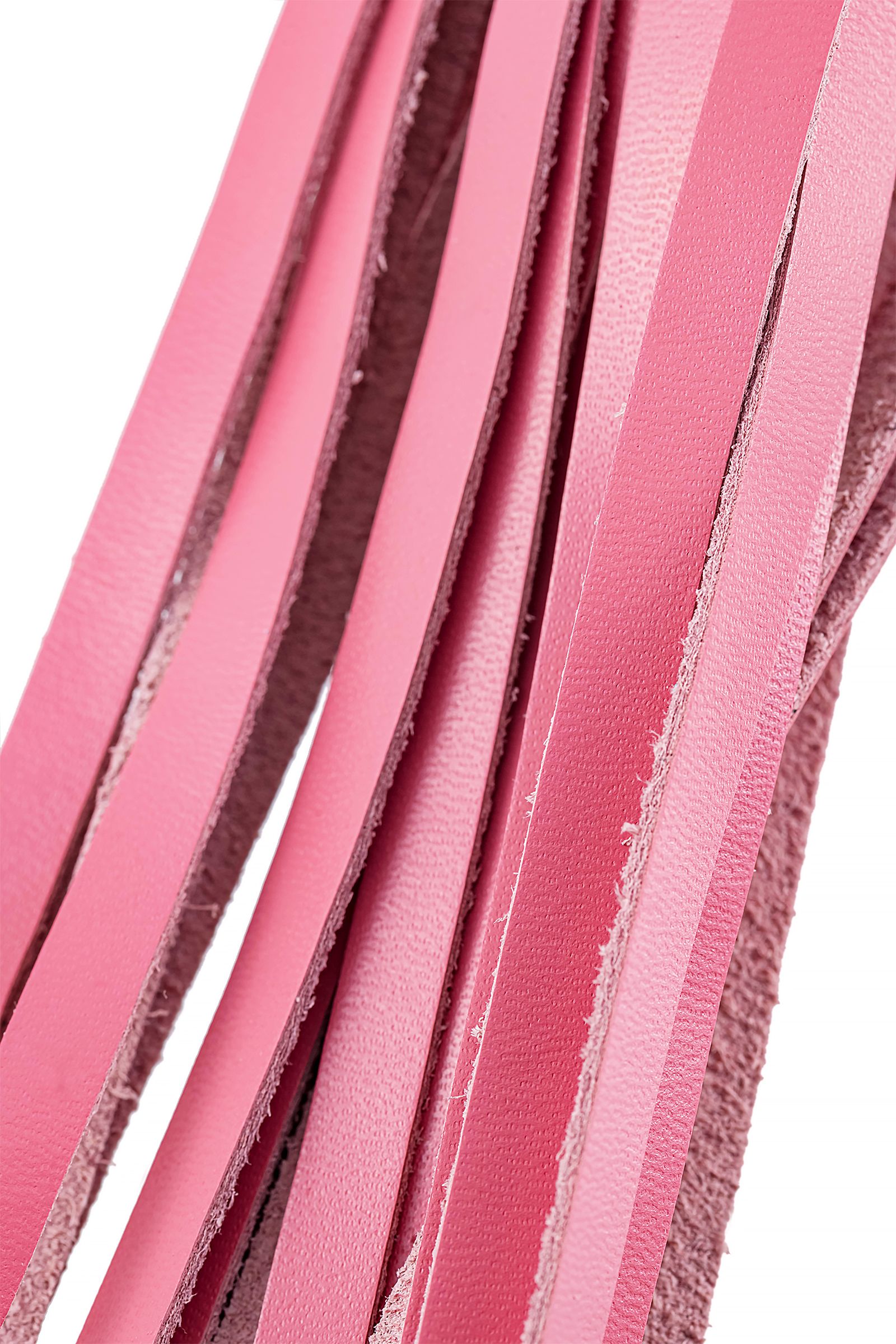 Розовая кожаная плеть - 50 см. 4