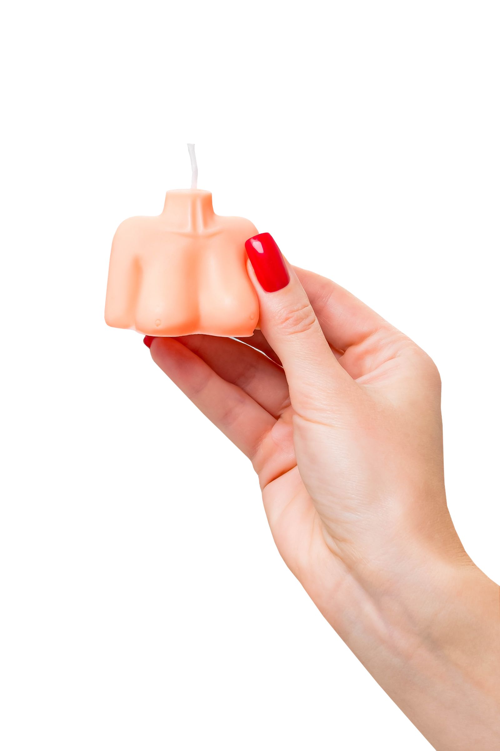 Оранжевая сувенирная свеча «Женский силуэт» 5