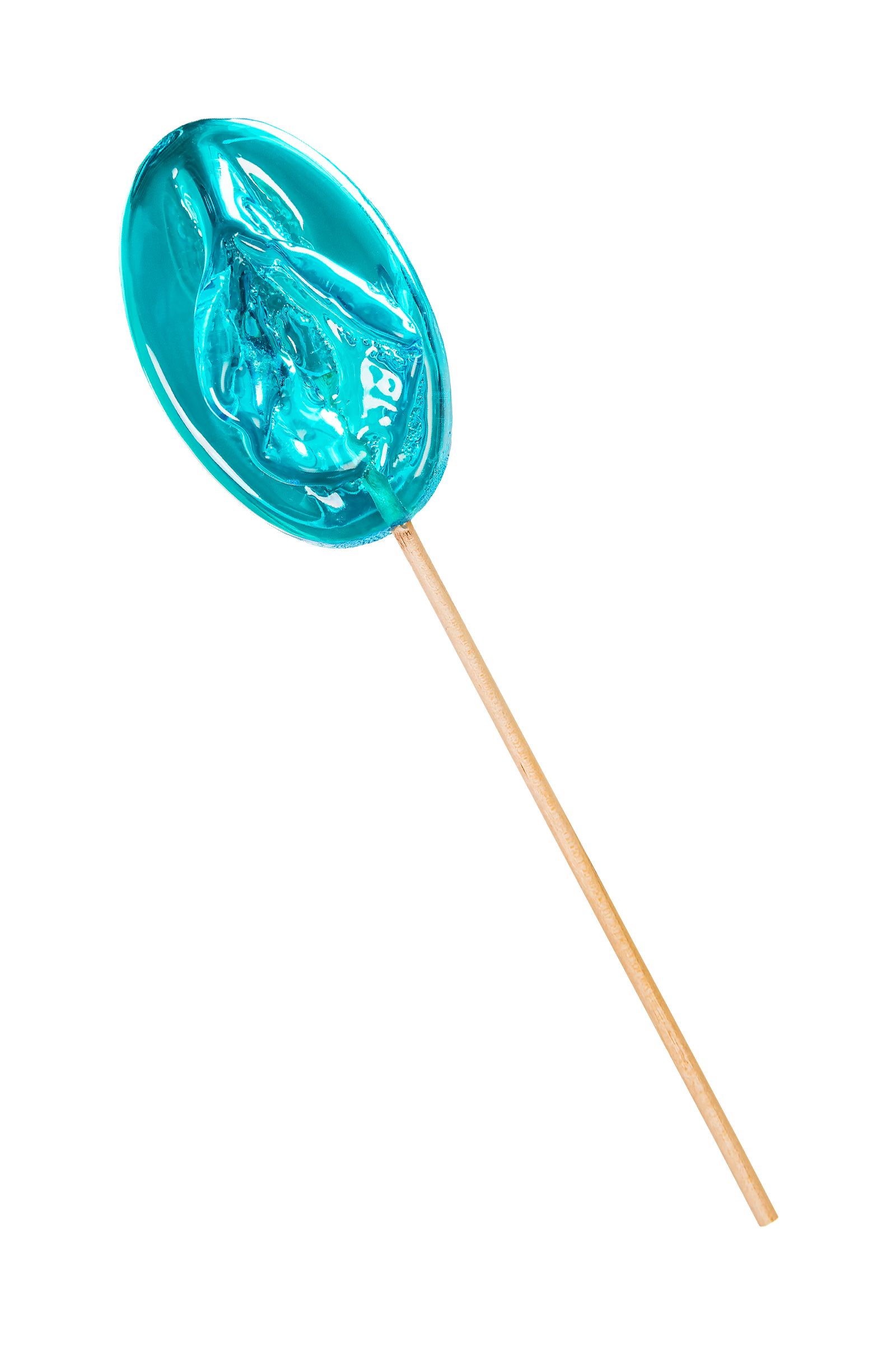 Леденец в форме вагины со вкусом блю кюрасао - 50 гр. 3