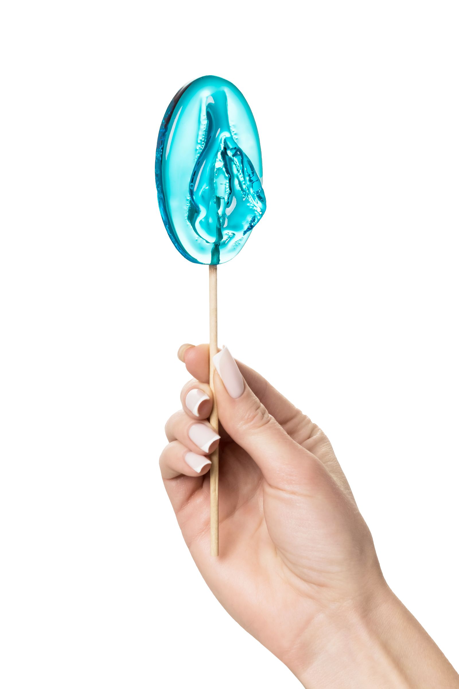 Леденец в форме вагины со вкусом блю кюрасао - 50 гр. 5