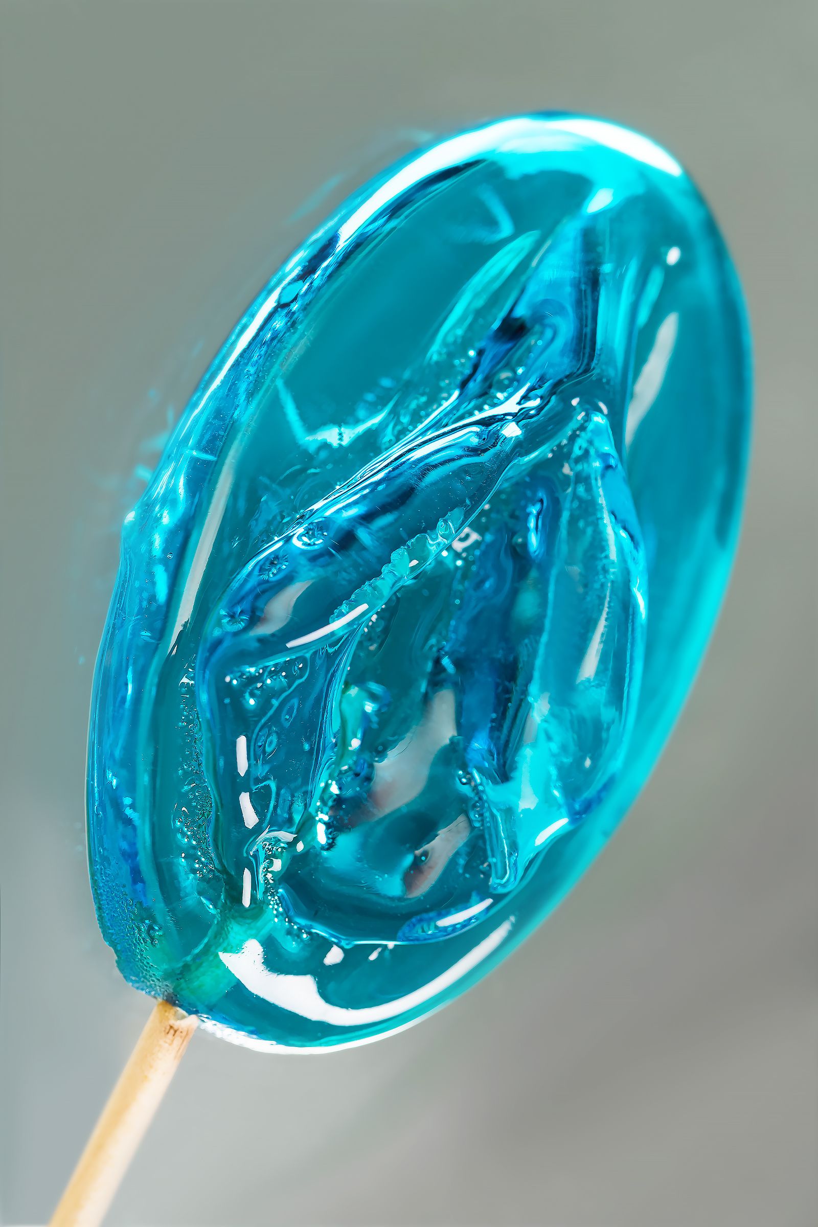 Леденец в форме вагины со вкусом блю кюрасао - 50 гр. 6