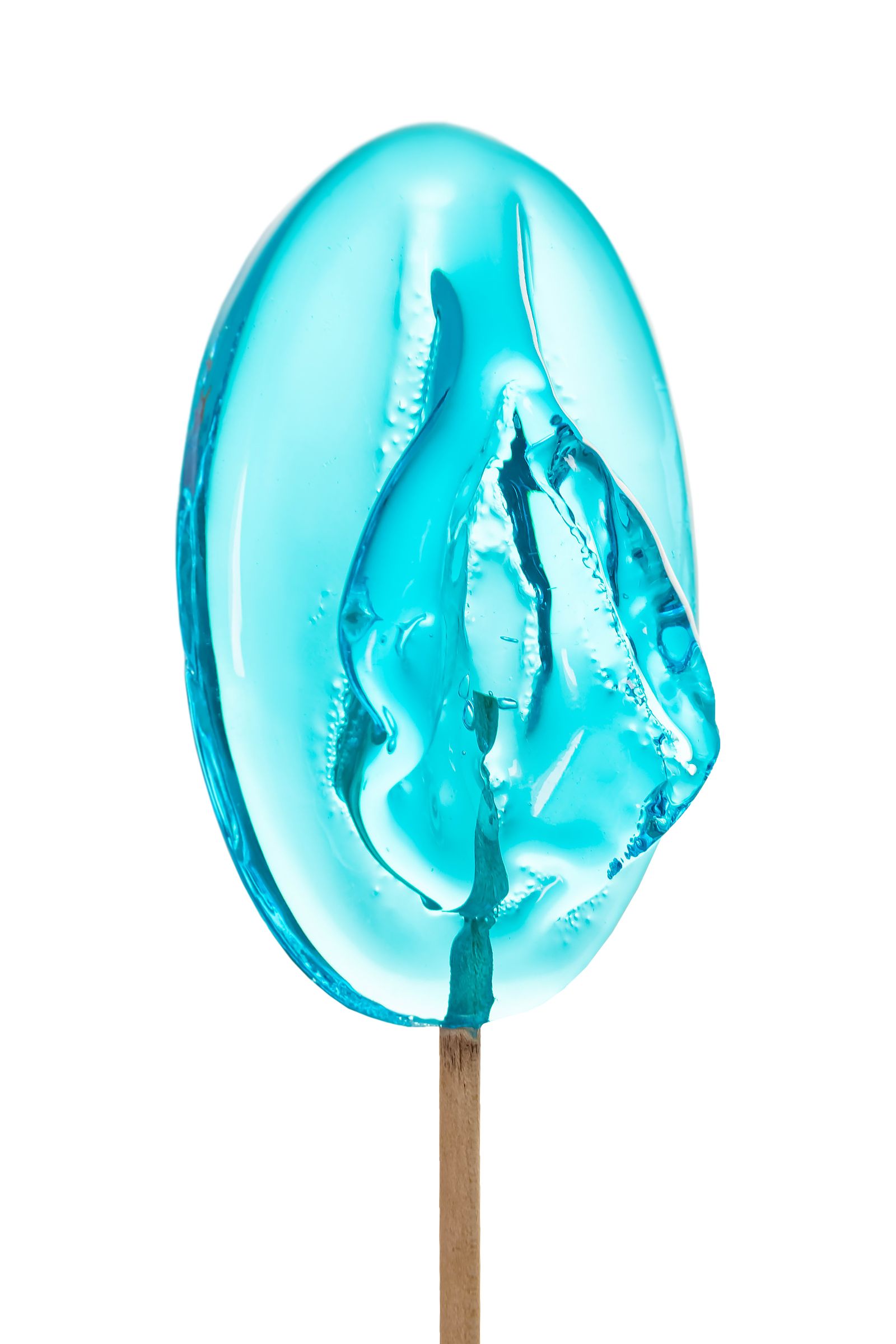 Леденец в форме вагины со вкусом блю кюрасао - 50 гр. 1