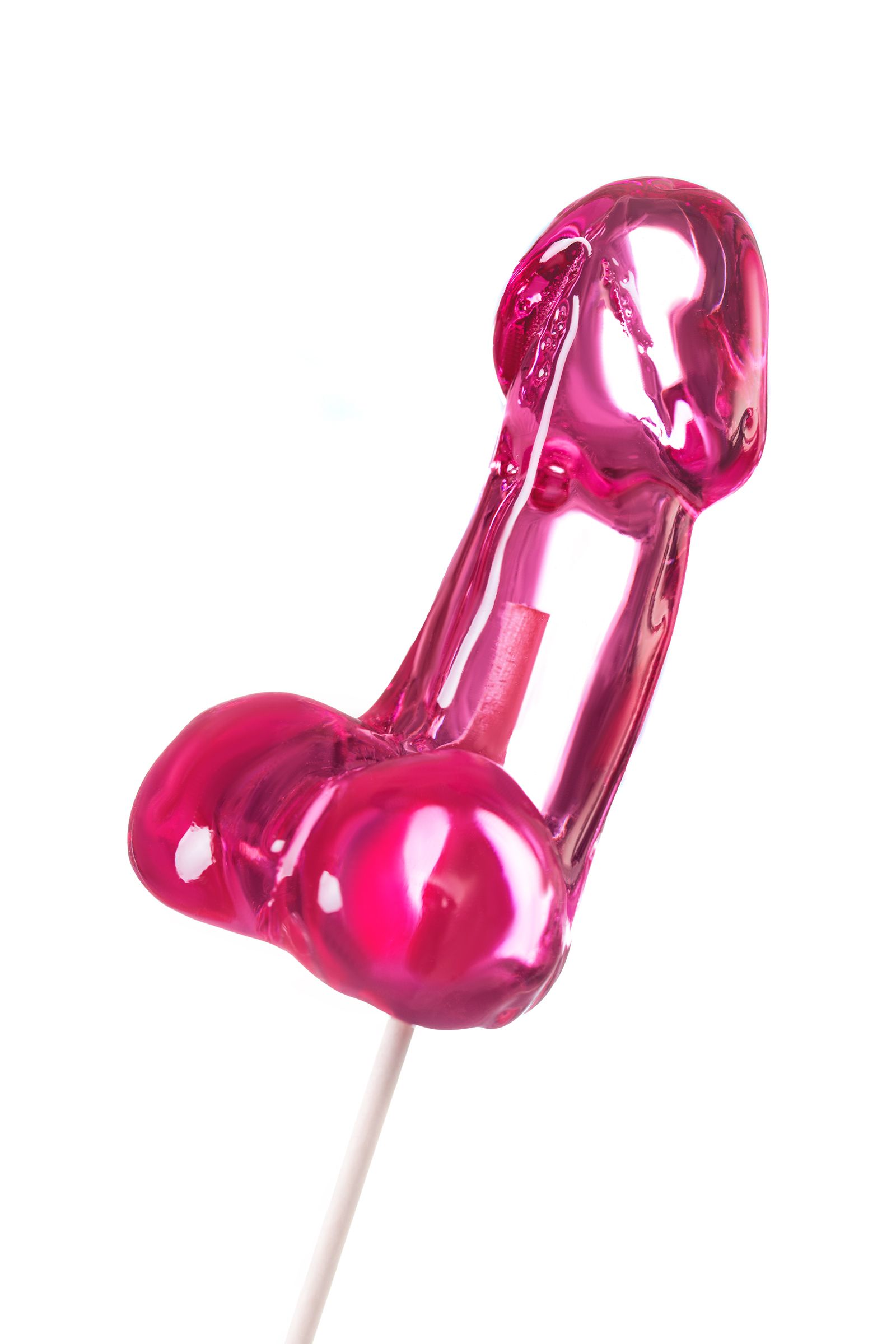 Розовый леденец в форме члена со вкусом айриш крим - 80 гр. 1