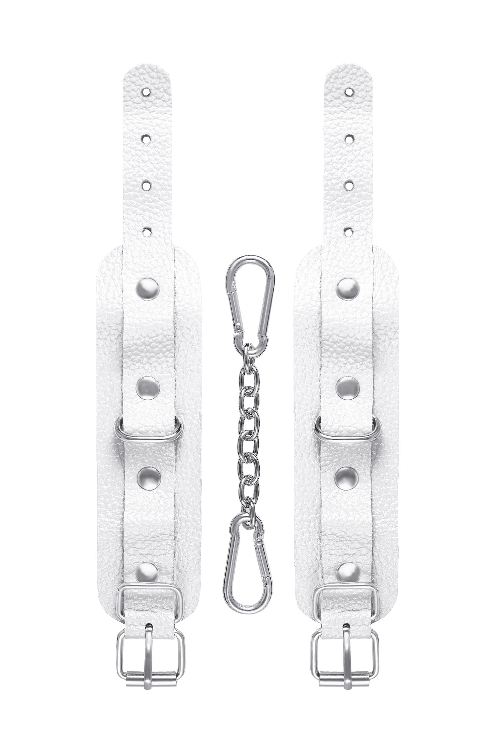 Белые узкие наручники-браслеты со скруглёнными углами 2