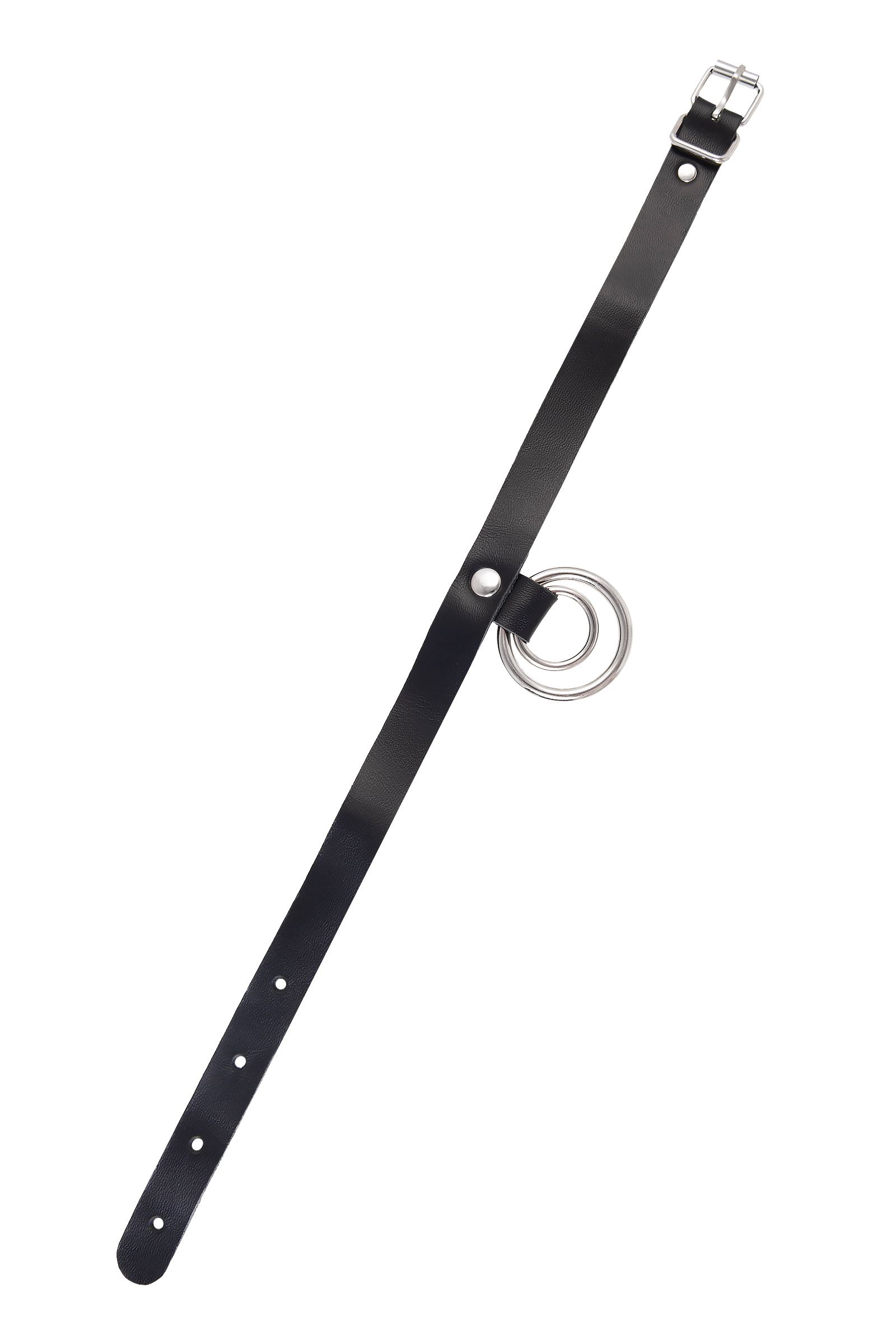 Черный чокер-ошейник с кольцом в кольце 5