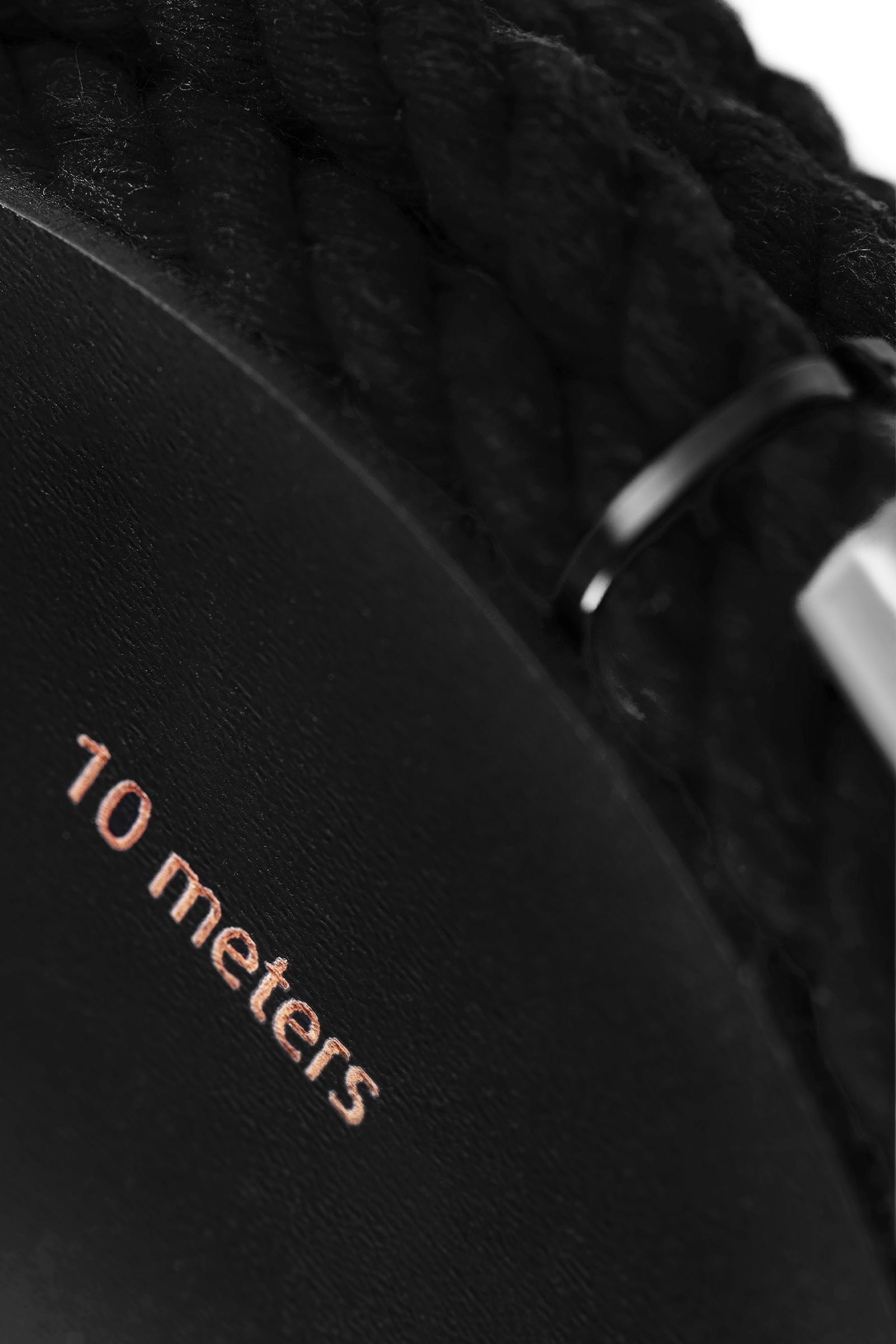 Черная веревка для шибари на катушке - 10 м. 6