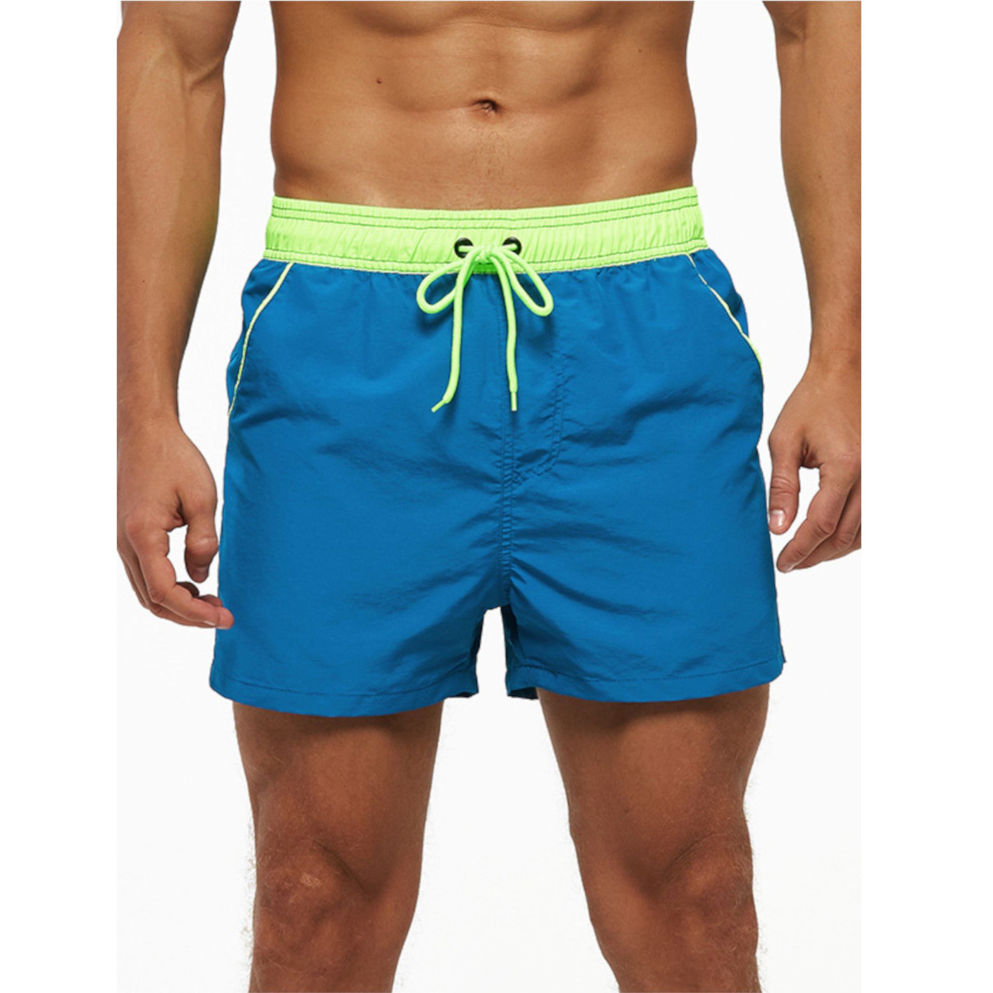 Бирюзовые пляжные мужские шорты 1