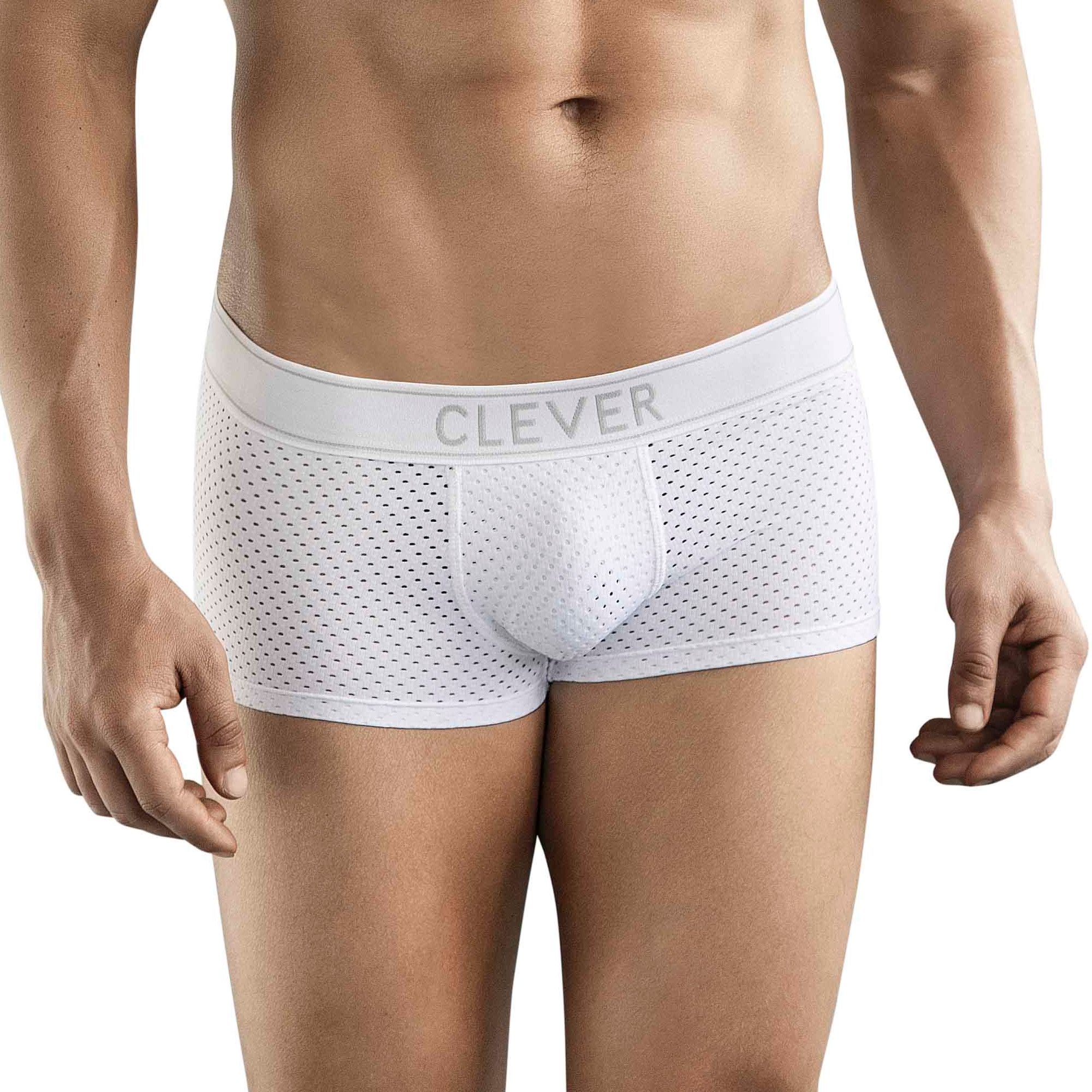 Белые перфорированные трусы-хипсы Clever Ambar Trunks 1