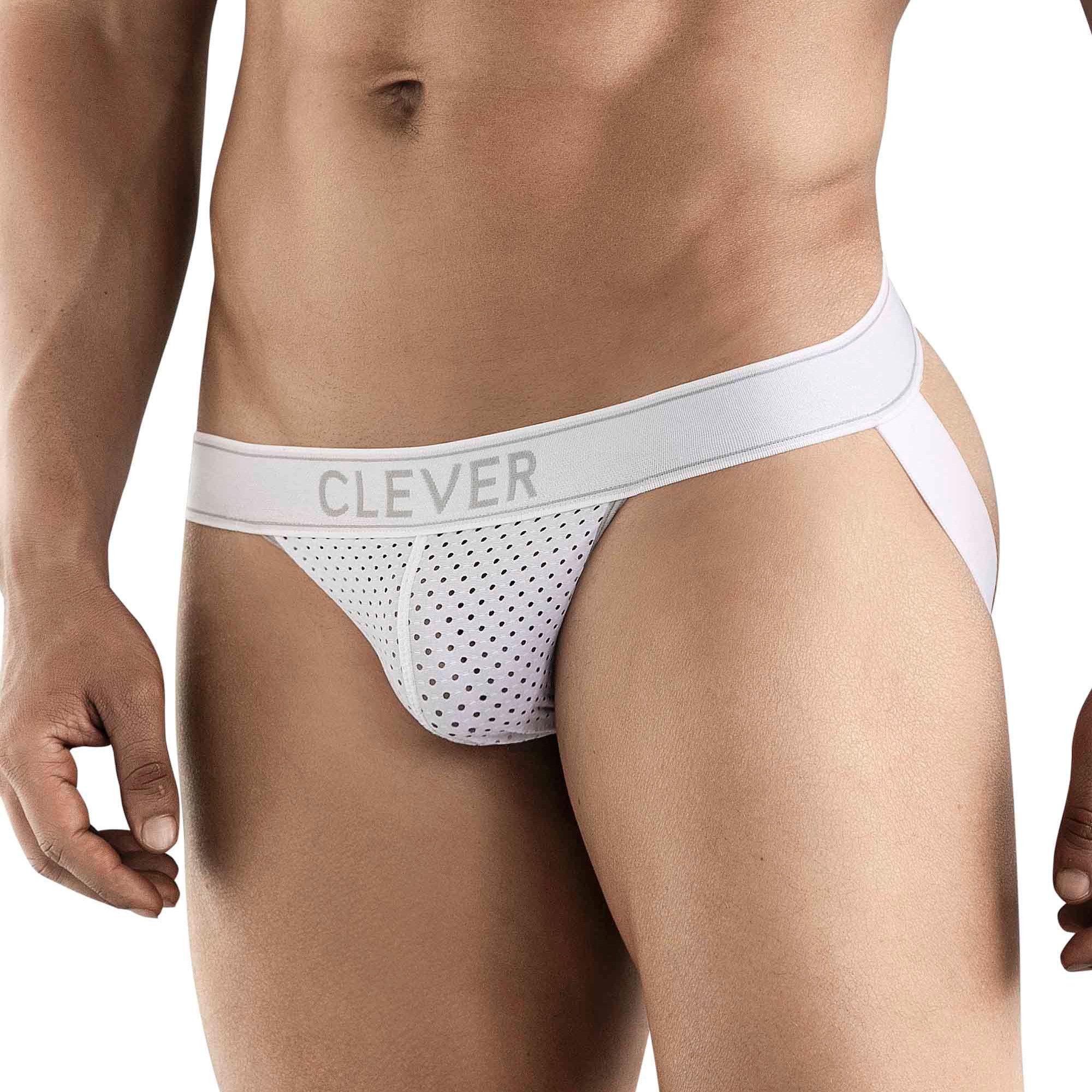 Белые перфорированные трусы-джоки Clever Ambar Jockstrap 2