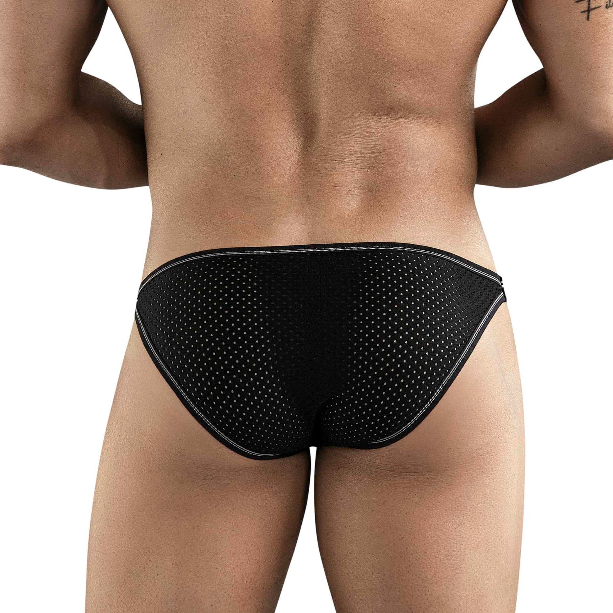 Черные перфорированные трусы-слипы Clever Esencial Brief Slip 3