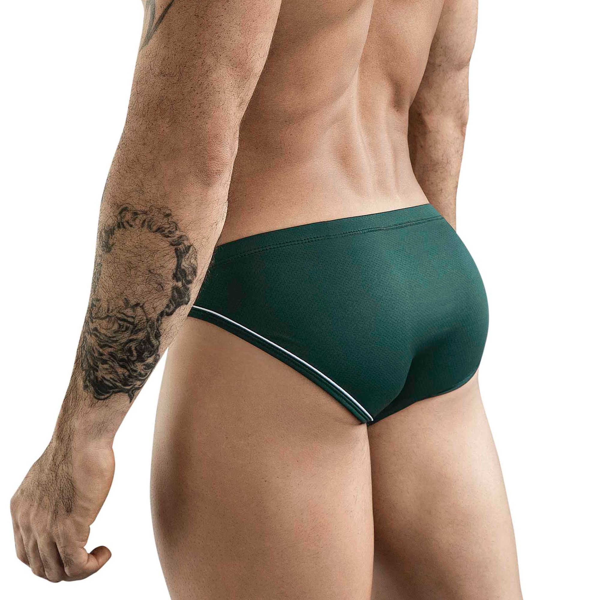 Темно-зеленые мужские трусы-слипы Clever Argovia Brief 3