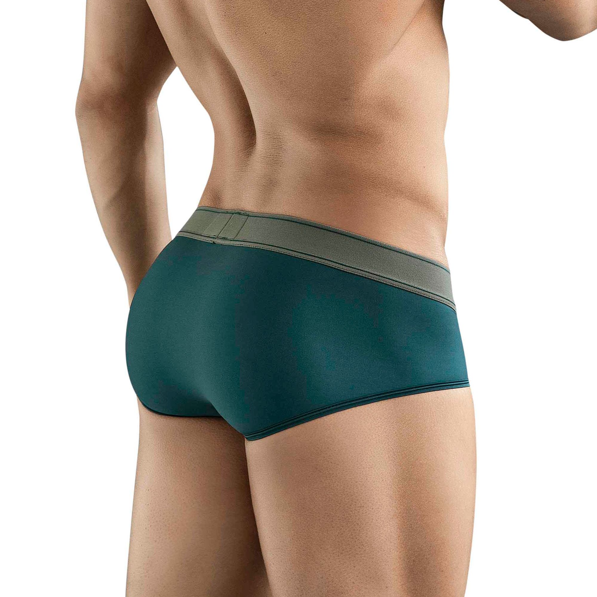 Зеленые мужские трусы-брифы Clever Natura Piping Brief 3