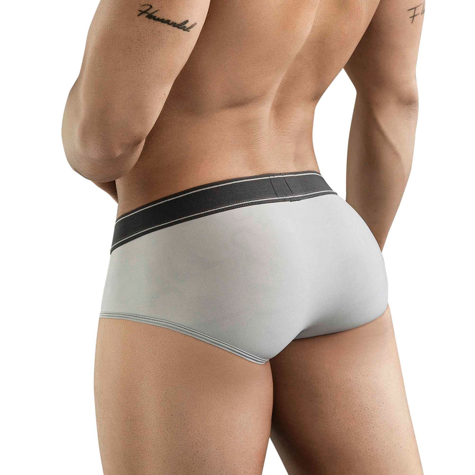 Серые мужские трусы-брифы Clever Natura Piping Brief 3