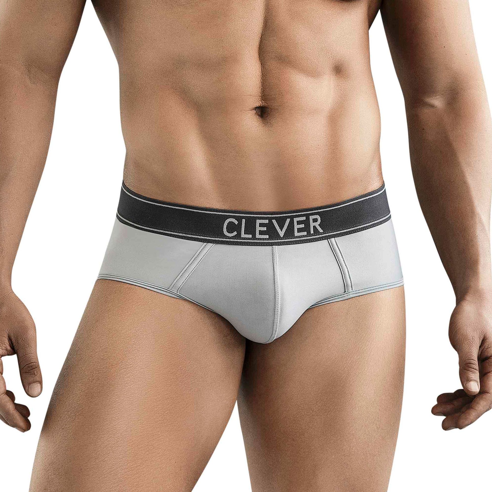 Серые мужские трусы-брифы Clever Natura Piping Brief 1